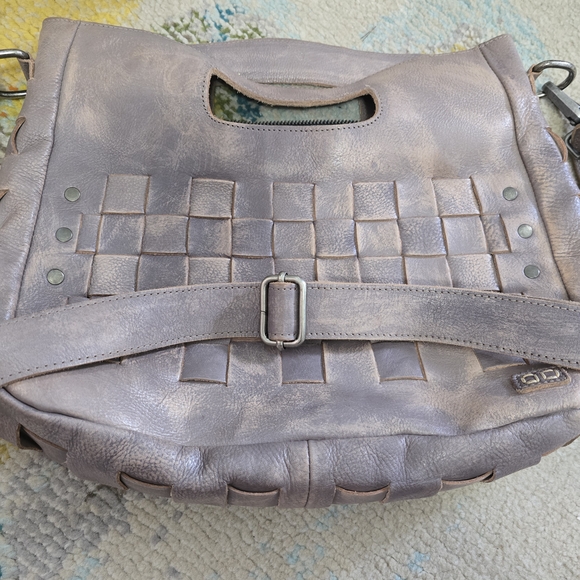 BED|STU Leather Shoulder Bag - Lavender and Beige - Picture 5 of 6